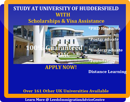 University Of Huddersfield Study Program Starting: September 2023